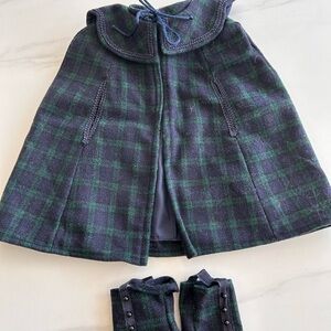 American Girl Pleasant Company Samantha’s Plaid Cape and Gaiters Boot Covers